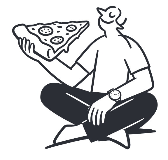 Pizza yiyen Stefan